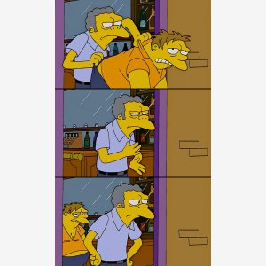 The Simpsons Moe Kick Barney Bar